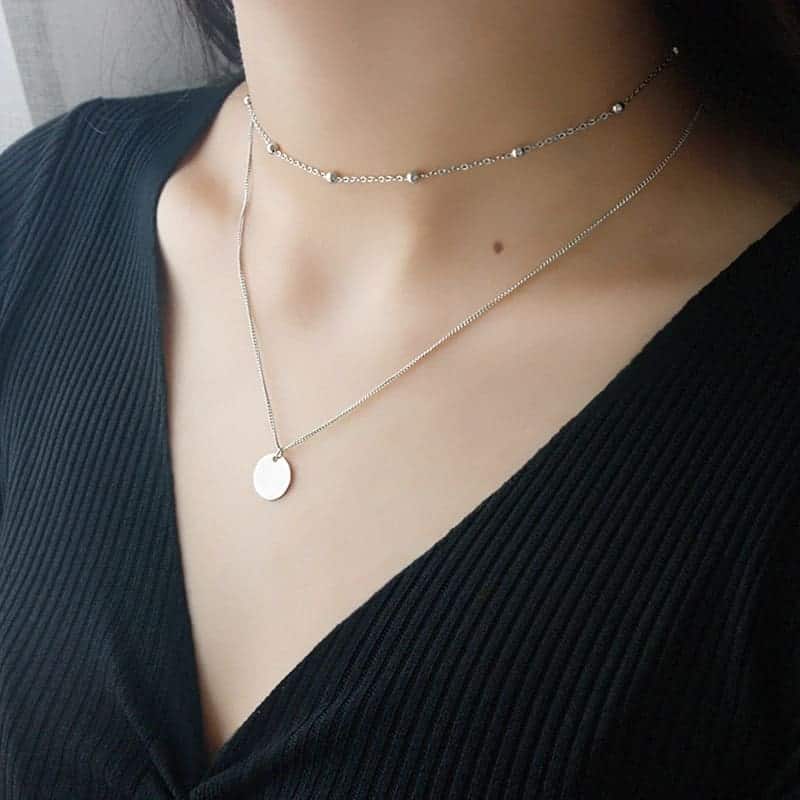 DEUX Necklace (925 Sterling Silver with 18K gold plating) - Dear Me Jewelry